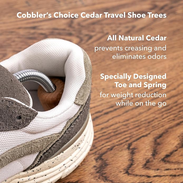 Cobbler’s Choice Cedar Travel Shoe Tree – Lightweight Travel Design
