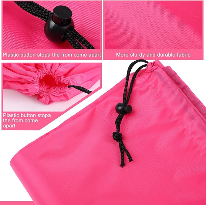 Nuogo 20 Pcs Laundry Bag Washable Travel Laundry Bags with Drawstring Lock Closure Large Heavy Duty for Camping Tent Blankets Dirty Clothes Yarn Fabric Storage, Multi Use(Pink, Blue)
