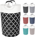 Large Laundry Basket Laundry Hamper Bag Washing Bin Clothes Bag Collapsible Tall with Handles Waterproof Travel Bathroom College Essentials Storage for College Dorm, Family (Black) 115L