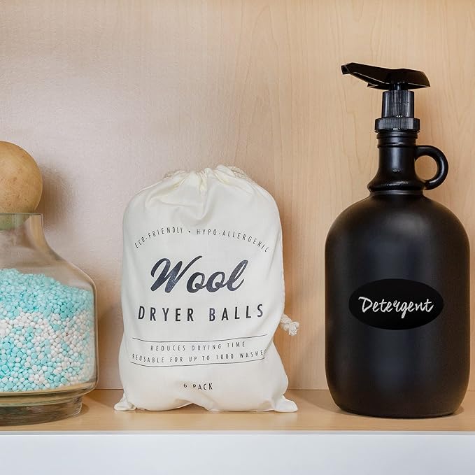 Darware Half Gallon Glass Pump Dispenser Bottle (Black), 64-Ounce Jug with Pump for Sauces, Syrups, Soaps and More