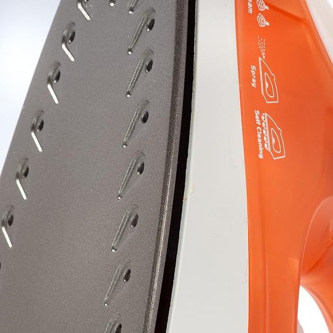 Dominion Steam Iron for Clothes With Non-Stick Soleplate, Lightweight 1200W Clothes Iron With Adjustable Thermostat Control, Self Clean, Pivoting Cord, and Steam/Dry/Spray Functions, Coral