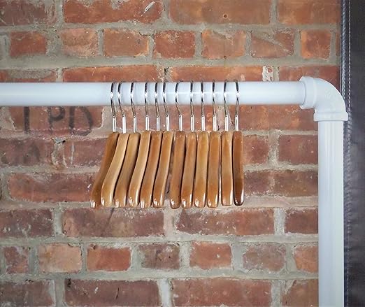 NAHANCO MINI612 6" Mini Wooden Hangers for Dolls Clothes, Pet Apparel or Accessories, Natural Finish (Pack of 12)