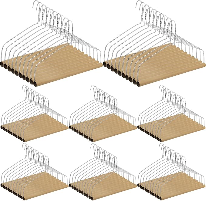 80 Sets Dry Cleaner Hangers 18 Inch Drapery Hanger and Tubes with Strong 10.5 Gauge Wire for Heavy Items