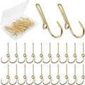 10PCS/20PCS Fishing Hook Hat Pins for Hat,Fish Hook Hat Clip for Hat Tie Clasp Fashion Trend Hat Decoration Gold Balck