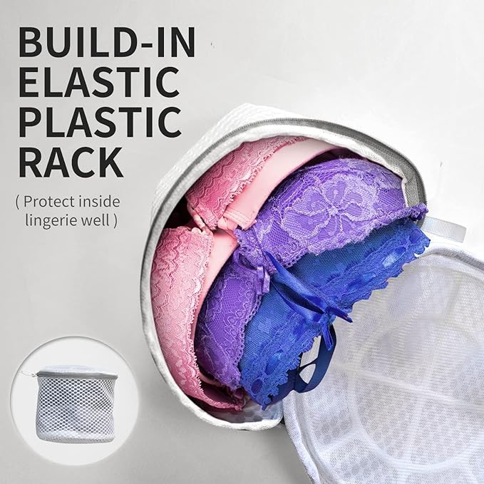 3PCS Honeycomb Mesh Laundry Bags for Delicates with Zipper,Travel Storage Organize Bags,Clothing Washing Bags for Underwear,Lingerie,Bra,Blouse, Hosiery, Stocking, Socks,Extra Strong(2Bra,1S)