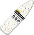 Ironing Board Cover and Pad 15"x54" Extra Thick Natural Cotton, Scorch and Stain Resistant Padding, Standard Size Iron Board Cover with Fasteners Heavy Duty Elastic Edge, Heatproof Starlight