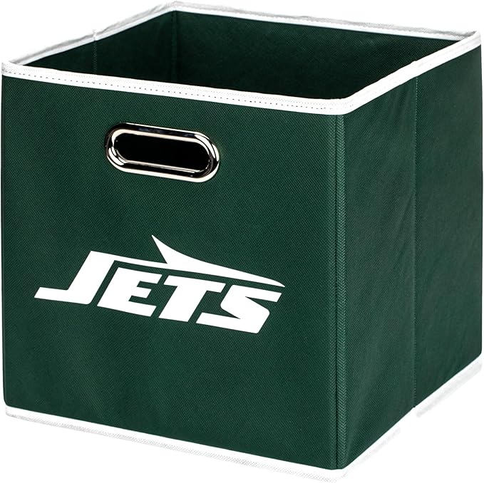 Franklin Sports NFL Storage Bins - Collapsible Cube Container + Basket - NFL Office, Bedroom + Living Room - 11"x11"