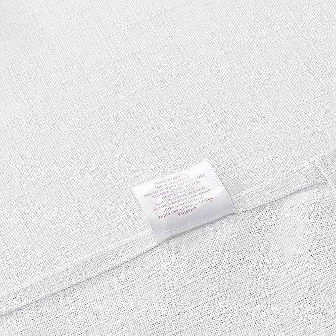 Euro Linen Vintage Design Tablecloth - 68" x 108" - in White