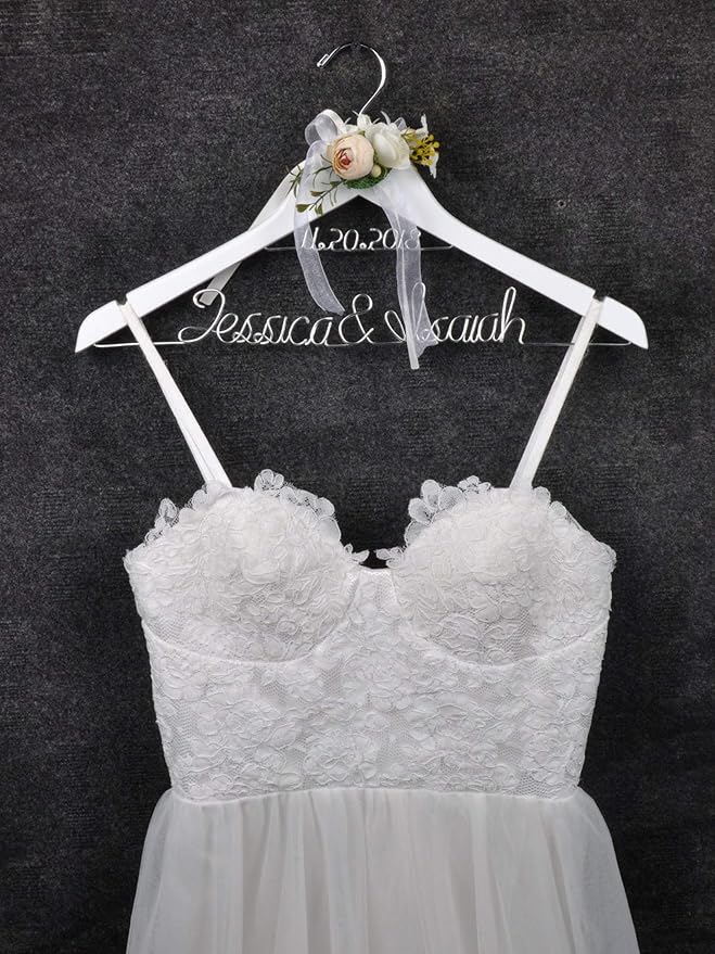 Personalized Bride Hanger - Wedding Gift for Bridesmaid, Honor Maid, Doctor - Graduation Dress Hanger