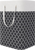 StorageRight Laundry Basket Hamper Large Collapsible Laundry Hamper with Easy Carry Handles，Freestanding Clothes Hampers for Laundry, Bedroom, Dorm, Clothes, Towels, 75L, Clover Black