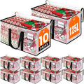 Clear Moving Bags Heavy Duty Extra Large, Moving Supplies with Reinforced Handle and Double Zipper, Storage Bags for Moving Essential, Packing tote Alternative to Moving Box(10 Packs, Clear)