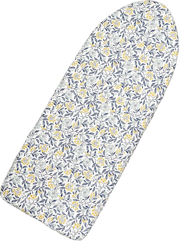 Seiritex Table Top Ironing Board Cover 12 x 32 inch, 3 Layers Small Iron Board Cover, Heat Reflective Thick Padding with Elasticized Edges (Flora)