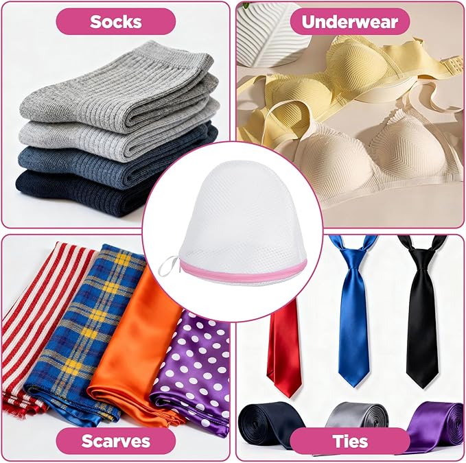 2 PCS Bra Bag for Washing Machine, Bra Washing Bags for Laundry, Bras Bags for Laundry with Zipper for Delicates Underwear Brassiere