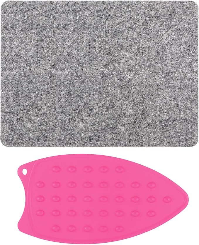 HARFINGTON Wool Pressing Mat 12" x 9" Wool Ironing Pad Sewing Notions for Crafts Quilter Quilting