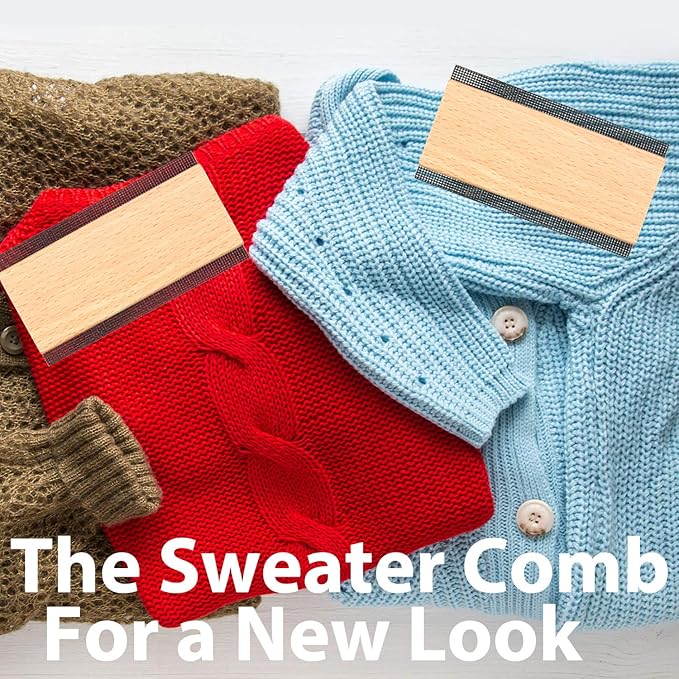 Boao 2 Pcs Wool Comb Laundry Sweater Cashmere Comb Removes Pills and Fuzz from Clothing Pill Remover for Scarves, Wool Coats, Pant Legs, Knits and Woolens