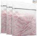 Muchfun 3Pcs Durable Honeycomb Mesh Laundry Bags for Delicates 16 x 20 Inches (3 Large)