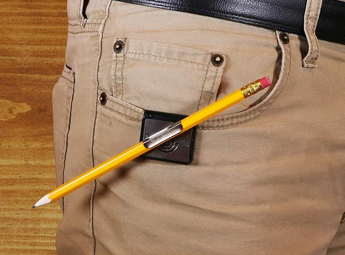 Magnetic Hat Clip Pencil Holder TWO PACK (2) With Strong Magnetic Clip For Standard Pencils and Carpenter Pencils