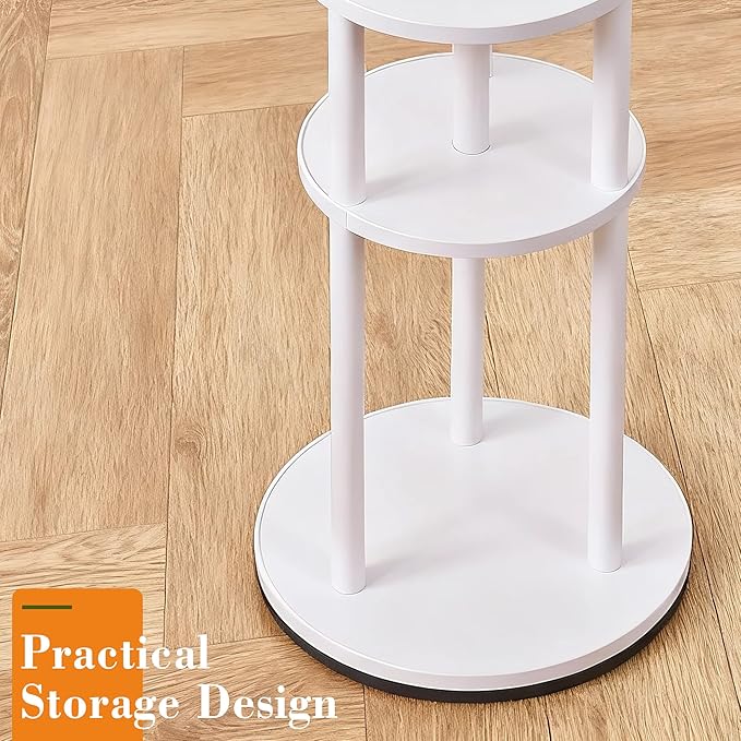 VECELO Coat Rack Freestanding, Entryway Hanger Stand, Umbrella Holder, Hall Tree With Hooks, Floor Standing Metal Tree Stand,White, Medium-sized