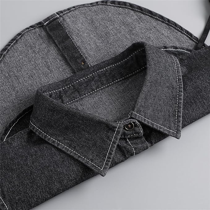 Eforcase Fake Collar Detachable Dickey Collar for Women Denim Fake Collar False Shirt Collar Dickey Collars Faux Collar