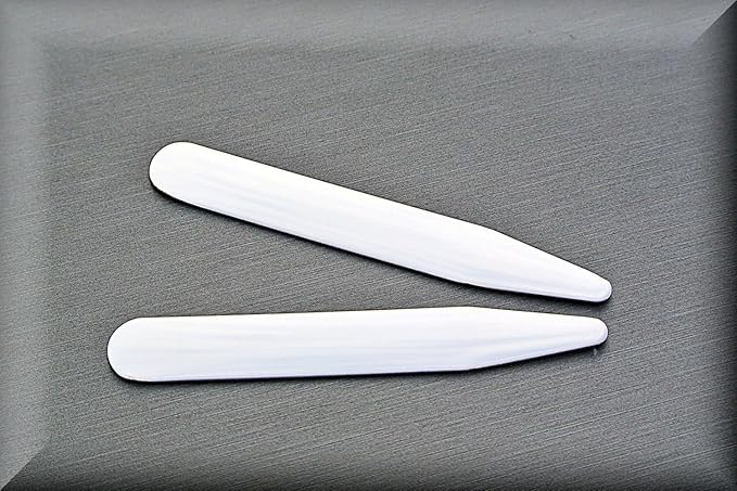 Personalized Stainless Steel Collar Stays Custom Engraved Free - Men’s Accessory, Gift for Men with Free Engraving - Ships from USA