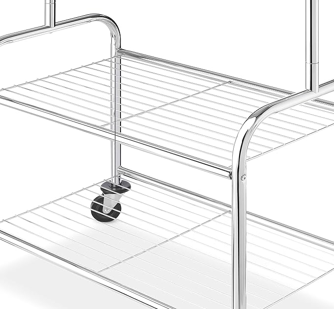 Whitmor Commercial Laundry Butler with Wire Shelf - Chrome