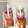 MORALVE European Beechwood Tank Top Hangers with 360° Swivel Hook - 2 Pack Space Saving Sports Bra and Cami Hanger for Closet - Hanging Tank Top and Bra Organizer for Space Saving Closet Organization