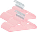 Pink Velvet Hangers 50 Pack, 16" Non Slip Adult Hangers, Slim Clothes Hanger with 360 Degree Swivel Hook - Durable & Cute