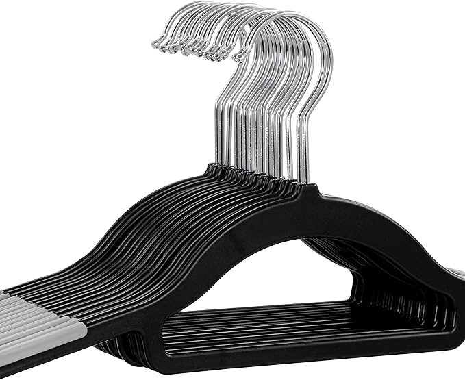 Elama Home Cloths Hanger, Non-Slip, 50 Piece Set (ELH-006-BKGR)