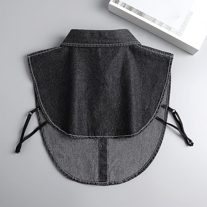 Eforcase Fake Collar Detachable Dickey Collar for Women Denim Fake Collar False Shirt Collar Dickey Collars Faux Collar