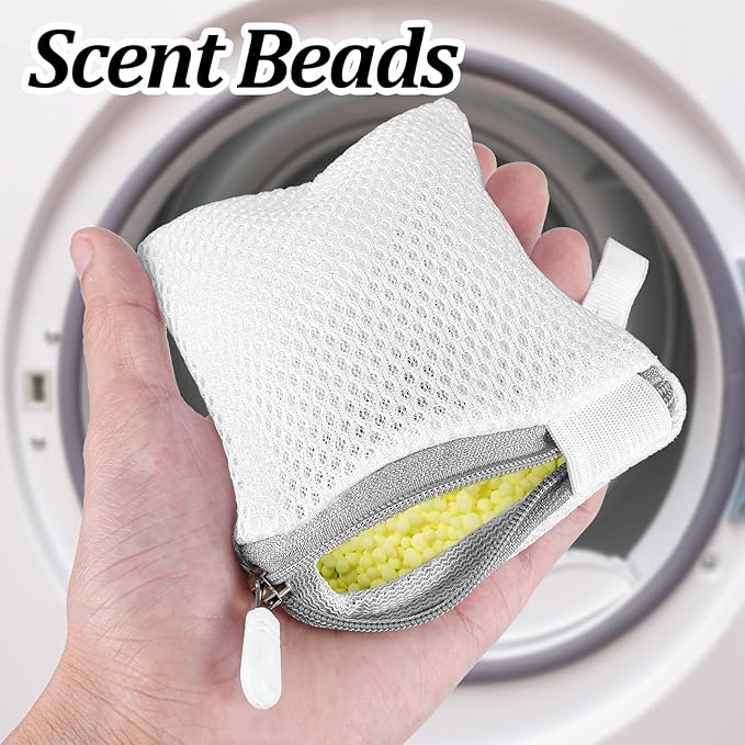 Mini Mesh Laundry Pods Anti-Sticking Bag, 4 PCS Scent Beads Laundry Bags Mini Laundrys Pods Dissolution Protection Bag, Durable Washing Machine Wash Bags for Scented Beads Storage
