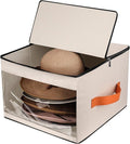 Upgraded Hat Storage Box for Women & Men,Closet Hat Boxes Organizer Bag with Dustproof Lids,Cowboy Hat Box,Hat Carrier Case For Travel（beige）