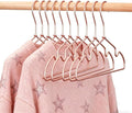 Rose Gold Metal Wire Baby Clothes Hangers,12.6” Children Coat Pants Non Slips Toddler Infant Newborn Kids Hangers, Space Saving Baby Clothes Hangers 30PCS