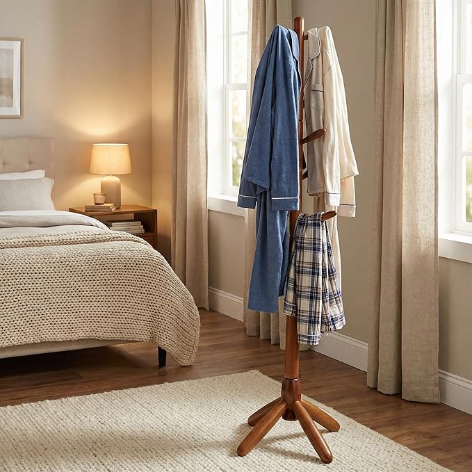 Cortesi Home Chandler Wooden Coat Rack, Oak