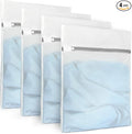 Muchfun 4Pcs Durable Fine Mesh Laundry Bags for Delicates 12 x 16 Inches (4 Medium)