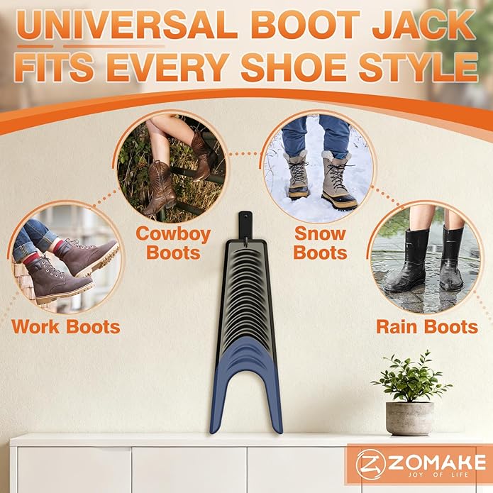 ZOMAKE Boot Jack, Cowboy Boot Remover Take Off Helper, Portable Bootjack Puller for Men Women