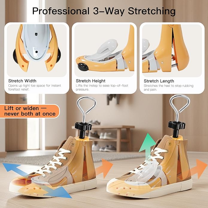 eachway Shoe Stretcher Professional Boot Stretcher Pair 4-Way Shoe Expander Widener Width Length for Wide Feet 1pcsNot a Pair