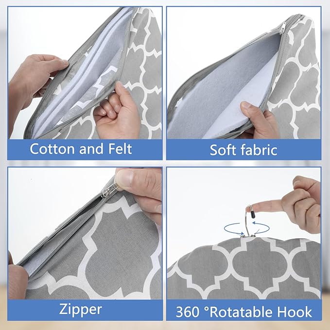 Floral Steamer Board for Clothes with Ironing Glove,34.7"×17.1" Steamer Hanging Ironing Board for Steaming Clothes,Steamer Pad,Hanging Steam Iron Pad,Clothes Steamer Board Stand for Steaming Clothes