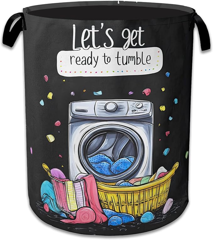 Laundry Today Large Storage Basket Collapsible Laundry Basket Oxford Storage Bin for Toy Bins Gift Baskets Bedroom Clothes Children Nursery Hamper 16" X 20.8"