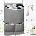 XL Hanging Laundry Hamper Bag, Door Hanging Hamper with Front Pocket Dirty Clothes Hanging Laundry Bag Large Size 36X22 inch, Over Door Hamper