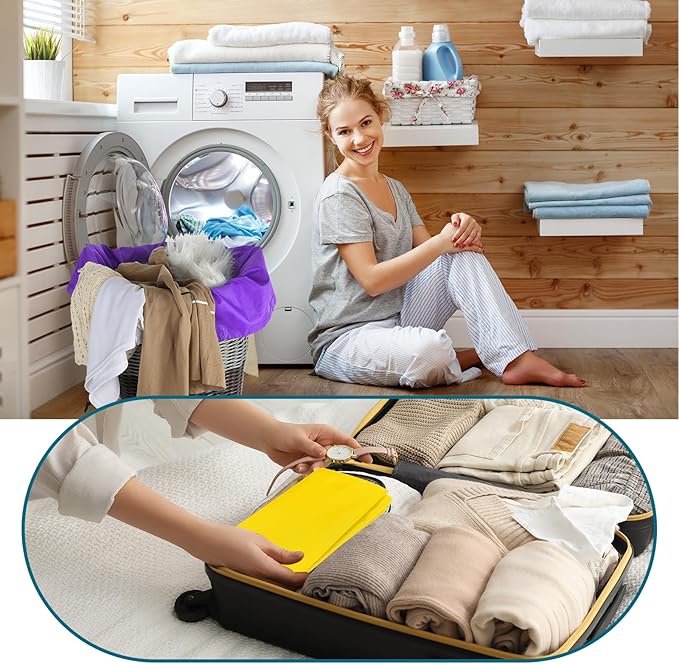 Woanger 12 Pack 28 x 45 Inch Extra Large Laundry Bags Bulk Washable Travel Laundry Bag with Drawstring Closure Large Dirty Clothes Organizer for College Dorm Home Hotel Camping(Bright Colors)
