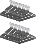 Ultra-Thin Metal Hangers, 100 Pack Non-Slip PVC Coated Space Saving Clothes Hangers for Closet, 16 inch Wide for Suits, Dresses, Jackets（Black）