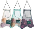 3PCS Reusable Mesh Bag, Portable Produce Bags, Washable Hanging Storage Bags, Organizer Shopping Handbag for Fruit, Garlics, Onions, Potatoes