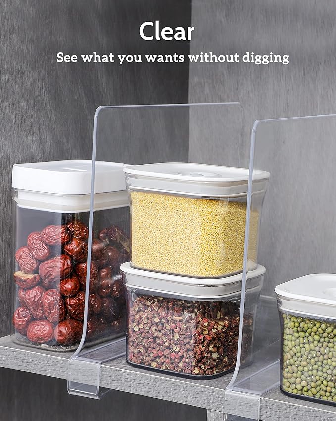 Clear Acrylic Shelf Dividers, Closet Shelf Divider and Closet Separator for Organization in Bedroom, Kitchen and Office Plastic Shelves 8 PCS