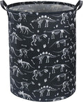 HIYAGON Dinosaur Kids Laundry Basket Kids Laundry Hamper Baby Nursery Hamper for Boys and Girls Cute Toy Storage Organizer Bins Blue Dinosaur Room Decor Gift Basket Bedroom(Black Dinosaur)
