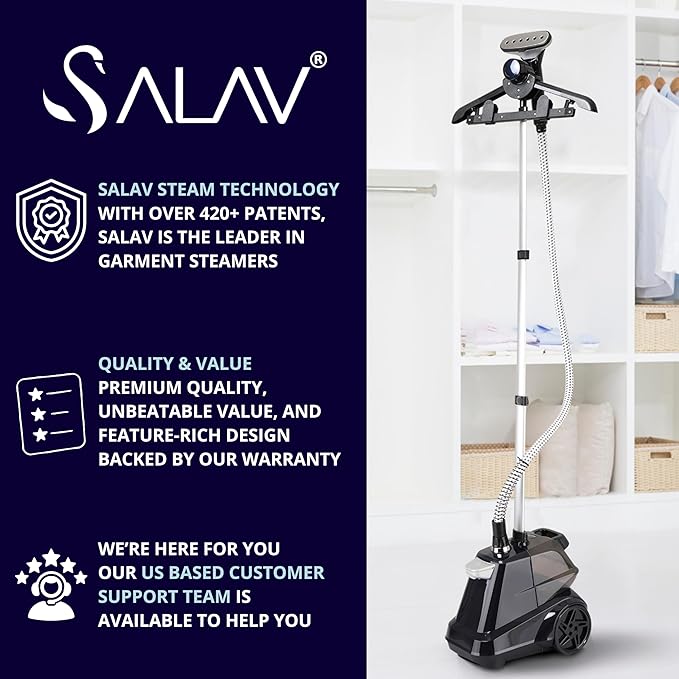 SALAV Garment Steamer Descaling Solution Decalcifier Packets for Mineral Deposits and Build-up Removal, Maintenance for Clothes, Works with all Garment Steamer Brands, Cleans Build Up, 3 packs