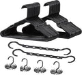 VECELO 50 Pack Plastic Hangers-Clothes Hangers Set with Shoulder Non Slip Notches for Closet Space Saving-Heavy Duty Coat Hanger,Black