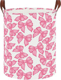 Laundry Hamper,Laundry Basket,Baby Nursery Hamper,Waterproof Storage Bin,Clothes Organizer Basket,Room Decor(Big Bowknot)