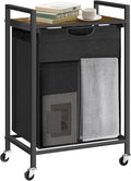 Laundry Hamper, Laundry Basket with 1 Pull-Out Removable Oxford Fabric Bag, 1 x 18.3 Gallons, Total 69L, Cloth Laundry Sorter with a Top Shelf 20"x13" (Black and Rust)