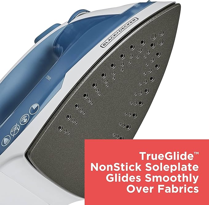 BLACK+DECKER Easy Steam Compact Iron for Clothes,Automatic Shutoff,Nonstick Plate,Light Weight,1200 Watts,(Pack of 4)