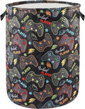 Game Laundry Basket for Boys Room Decor Folding Kids Laundry Hamper for Bedroom Gaming Toy Bin Baby Nursery Storage Bag for Playroom Bathroom Clothes Organizer for Teen, M